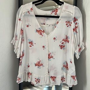 Lucky Brand short sleeve blouse size M